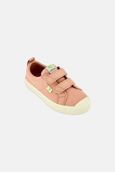 Cariuma Kids Boy OCA Low Velcro Closure Sneakers, Dusty Pink