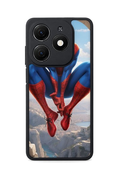 TECNO Spark 20 Compatible Printed, Matte Black, Soft Silicone, Protective, Sh...