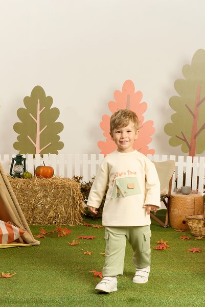 Minycenter Cargo Pocket Sweatpants 3 Months-36 Months Green