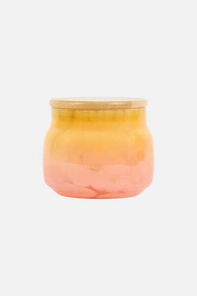 Gourmet Glass Canister Bamboo Lid Container, Multicolor