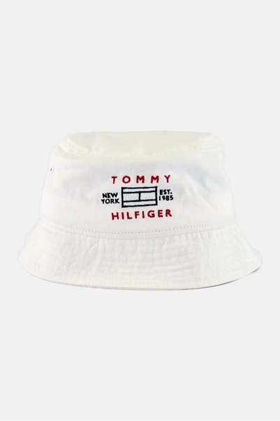 Tommy Hilfiger Men Embroidered Logo Bucket Hat, White