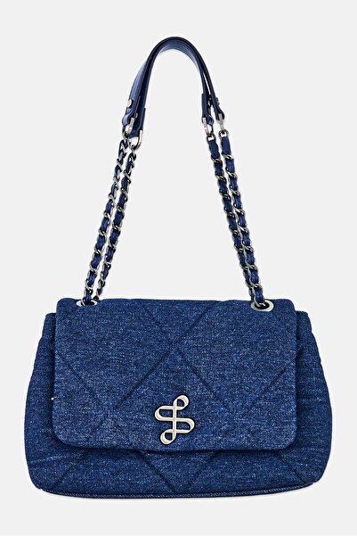 Salsa Women Brand Logo Shoulder Bag, Navy Blue