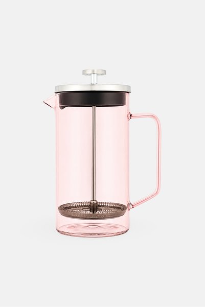 Cook With Color Enchante Glass Stainless Steel French Press, Old Rose