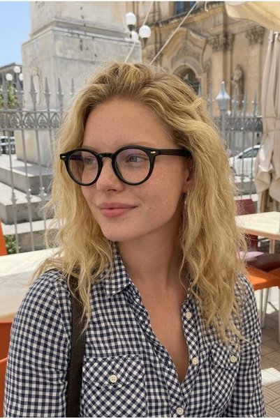 MACERATİ Perla Black Framed Retro Blue Light Protection Ultra Light Unisex Blue Block Glasses