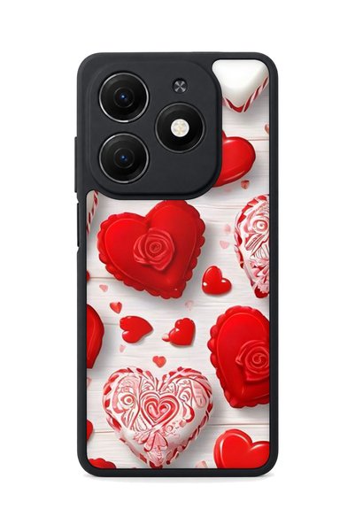 TECNO Spark 20 Compatible Printed, Matte Black, Soft Silicone, Protective, Sh...