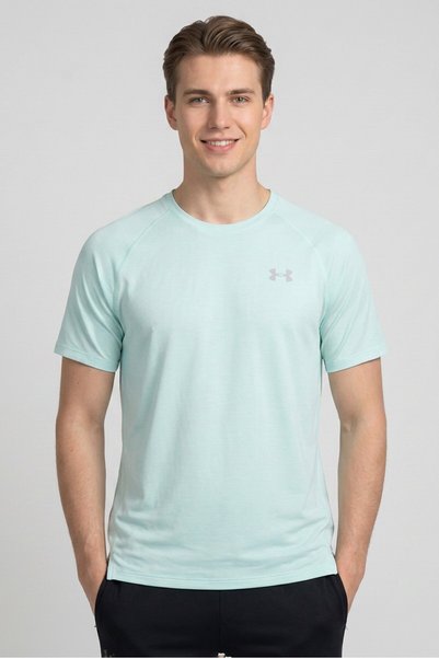 Under Armour Men Fitted Fit Short Sleeve Training T-Shirts, Turquoise