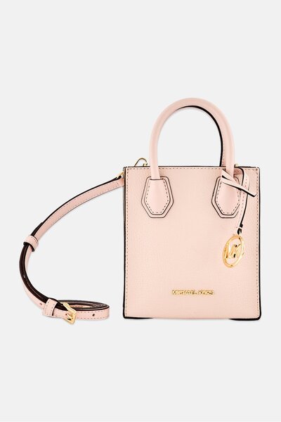 Michael Kors حقيبة كروس بودي بشعار العلامة التجارية للنساء، وردي