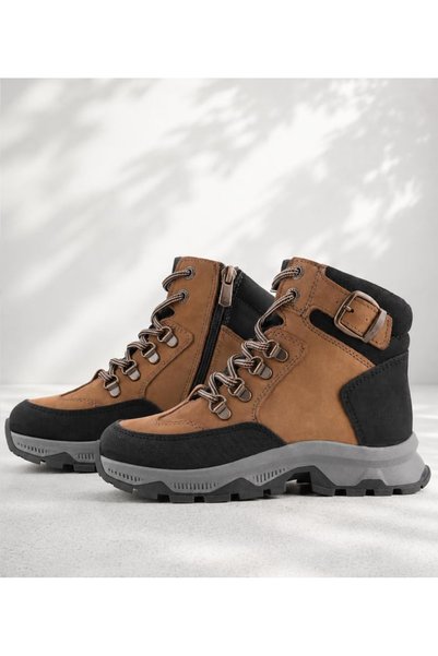 OrtopedikAL Rakerplus 9608-Ks Brown Black Trekking 100% Genuine Leather Shear...