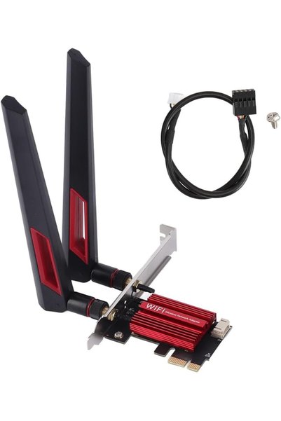 Denash بطاقة واي فاي PCIe، بطاقة شبكة واي فاي ثنائية النطاق 2.4 جيجا/5 جيجا ب...
