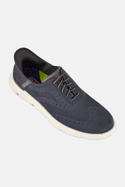 SKECHERS Men Garza Palma Slip On Running Shoes, Grey