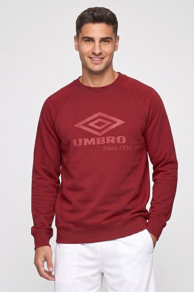 UMBRO Men Sportswear Fit Brand Logo Outdoor Sweatshirt, Burgundy