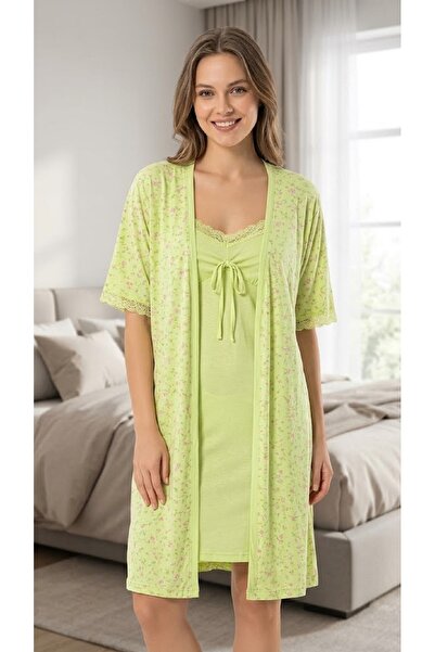 birsen içgiyim Cotton Robe Nightgown Set
