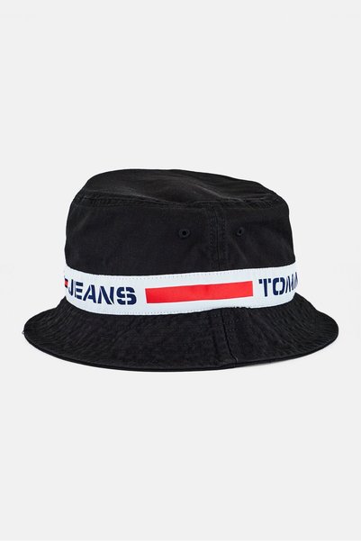 Tommy Hilfiger Tommy Jeans Men Brand Logo Bucket Hat, Black