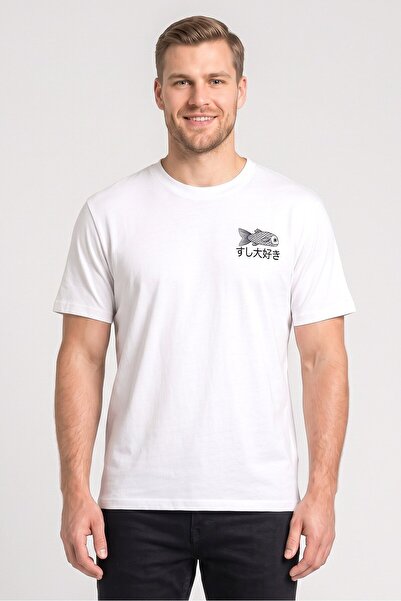 Common People Men Crew Neck Short Sleeve Graphic Print T-Shirt, Off White