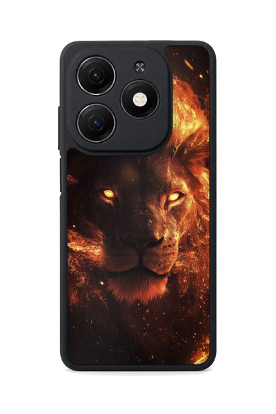 TECNO Spark 20 Compatible Printed, Matte Black, Soft Silicone, Protective, Sh...