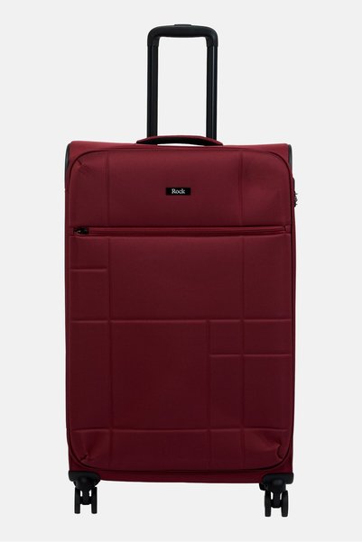 Rock 27 Inches Softshell Tokyo Check In Spinner Luggage, Maroon