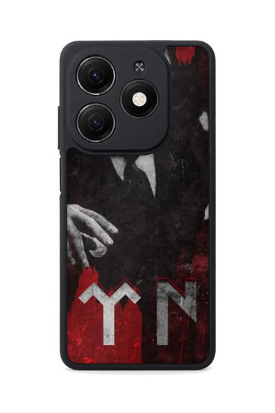 TECNO Spark 20 Compatible Printed, Matte Black, Soft Silicone, Protective, Sh...