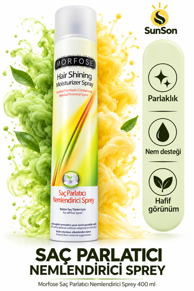 SunSon Nemlendirici ve Parlatıcı Saç Spreyi 400 ml