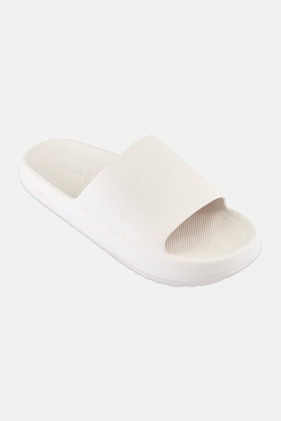 SKECHERS Women Arch Fit Horizon Slip On Slides, White
