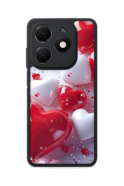 TECNO Spark 20 Compatible Printed, Matte Black, Soft Silicone, Protective, Sh...