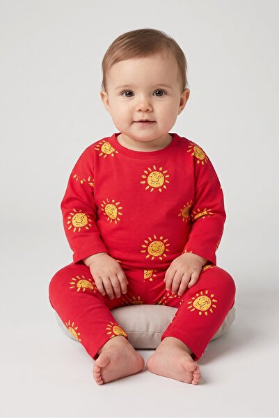 AIKO Toddlers Girl 2 Pieces Graphic Print Top And Bottom Pajama Set, Multicolor