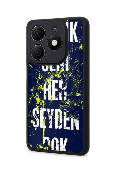 TECNO Spark 20 Compatible Printed, Matte Black, Soft Silicone, Protective, Shock Absorbing Cover, Case