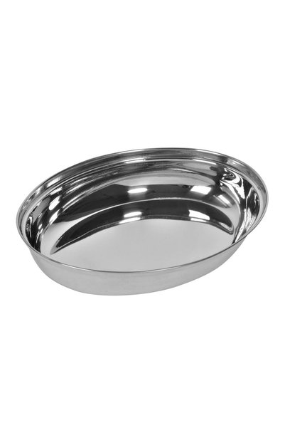 OEM Platou Oval din Inox 22 cm, Adâncime 4 cm, pentru Servire Zilnică sau Fes...