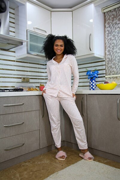 Mestore Fashion Line Women's Combed Cotton Long Sleeve Pajama Set 2771