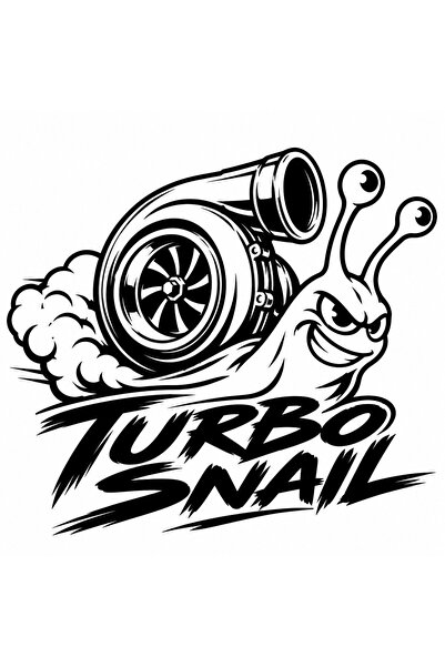 Oracal Autocolant auto Turbo Snail – JDM Racing Tuning Turbo Snail - 15cm