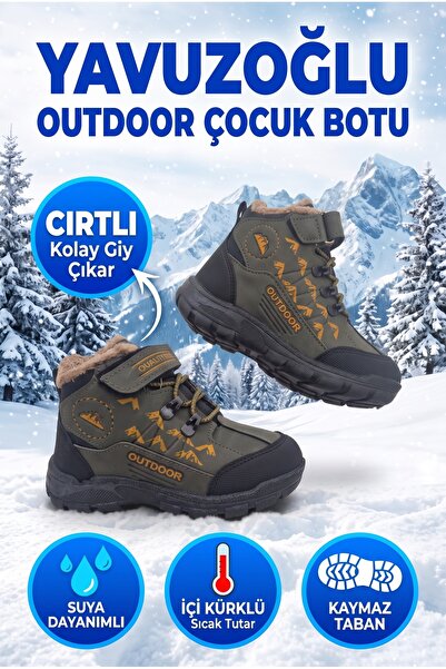 Katrem Suya Dayanıklı İçi Kürklü Yeni Sezon Outdoor Kışlık Çocuk Bot