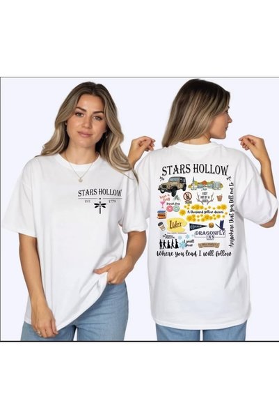 Vordevia Μπλουζάκι Gilmore Girls Lukes Dinner Stars Hollow με στάμπα, βαμβακε...