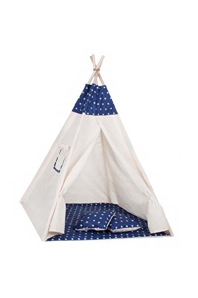 MyOfficeShop Cort tip teepee pentru copii, stil indian, cu fereastră, covoraș...