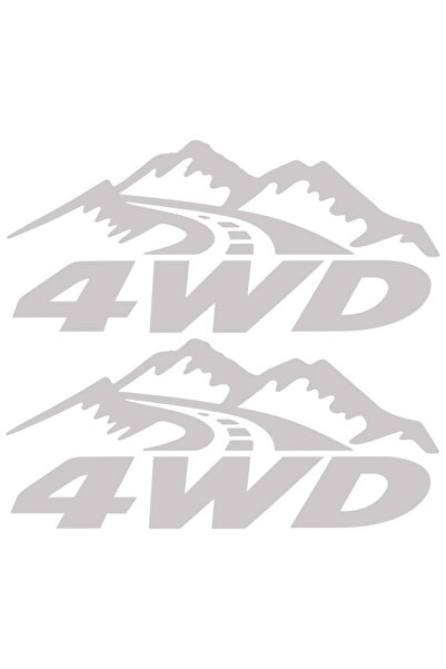 Oracal Set of 2 4WD Off-Road Stickers – Mountains and Road, 4x4 Car – 30cm, S...