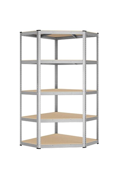 SONGMICS Raft de colț metalic cu 5 rafturi, pentru garaj sau depozitare, 70x7...
