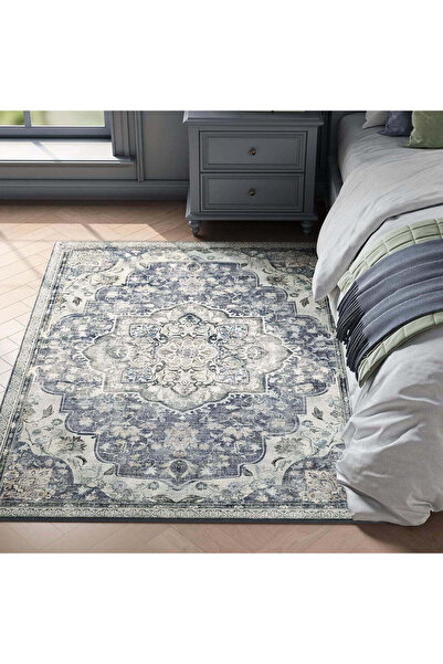 SONGMICS Covor decorativ antiderapant, stil vintage, lavabil la mașină, 120×1...