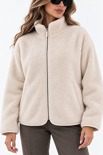 FioriModa Zippered Plush Fleece Jacket