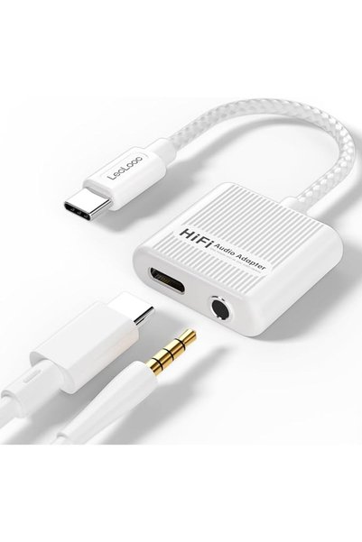 KASTWAVE محول صوت وشحن USB-C إلى 3.5 ملم عالي الدقة 2 في 1، شحن سريع بقدرة 60...