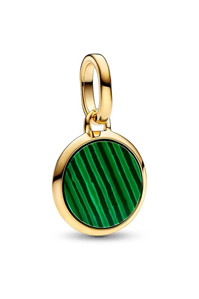 Green Lettering Engravable Green Mini Locket Charm