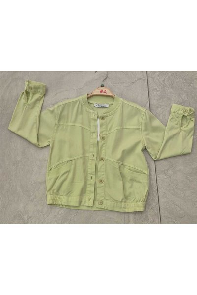 nk kids Pocket Detailed Buttoned Girls' Jacket