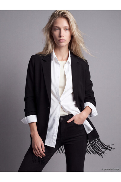 LC Waikiki Lcw Vision Women's Tasseled Blazer Jacket
