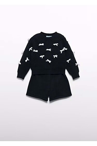MAYORAL Abel&Lula Baby Girl Knitwear Shorts Set Black