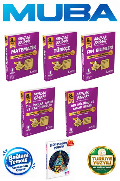 Muba Yayınları 8.Sınıf Fasikül Full Set. Hedef Planlama Hediyeli.!