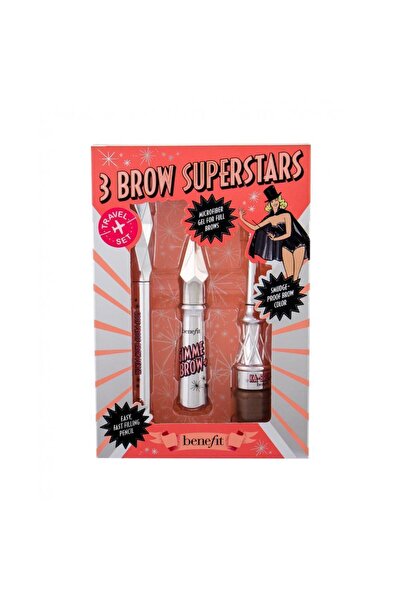 BENEFIT Set de călătorie Benefit: 3 Brow Superstars, Creion cremă pentru sprâ...