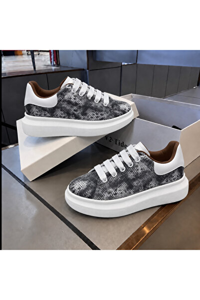 dehaine Adidași bărbați ROYAL PYTHON, sneakers casual cu imprimeu Snake Skin,...