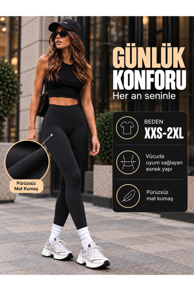 mrcans Women's High Waist Black Leggings, Body-Hugging, Stretchy Fabric, Daily Use, Comfortable Leggings, Copy