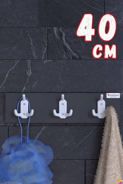 Modilayn Enna 9-Hook Bathroom Hanger Set of 3 (36.4X9.6 cm) - Stylish Design,...