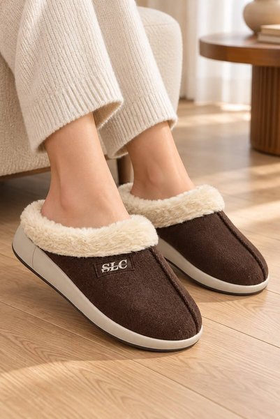 SOLERIUM SHOES Luxury Stylish Women's Home Slippers with Fur Inside the Sole ...