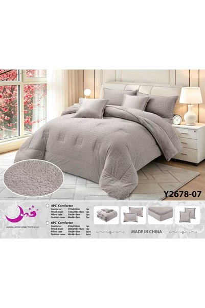 MOONEE Winter Double Fleece Blanket Plain 6Pcs - Double Sided with Fixed Fill...