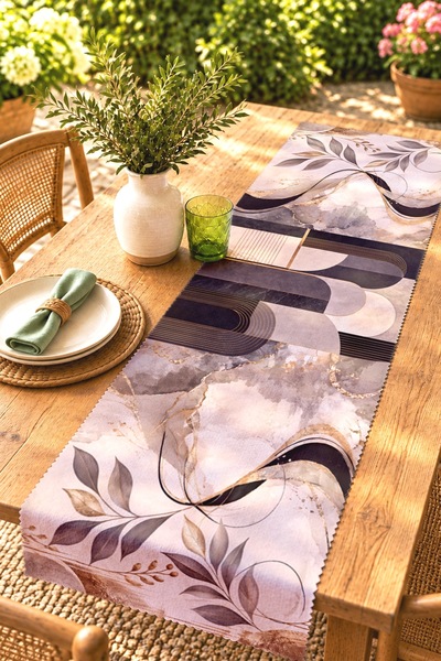 EVPANYA Abstract Patterns Patterned Runner / Tablecloth / Placemat