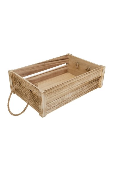 OEM Ladă Decorativă din Lemn cu Mânere din Sfoară, 40x27x12 cm